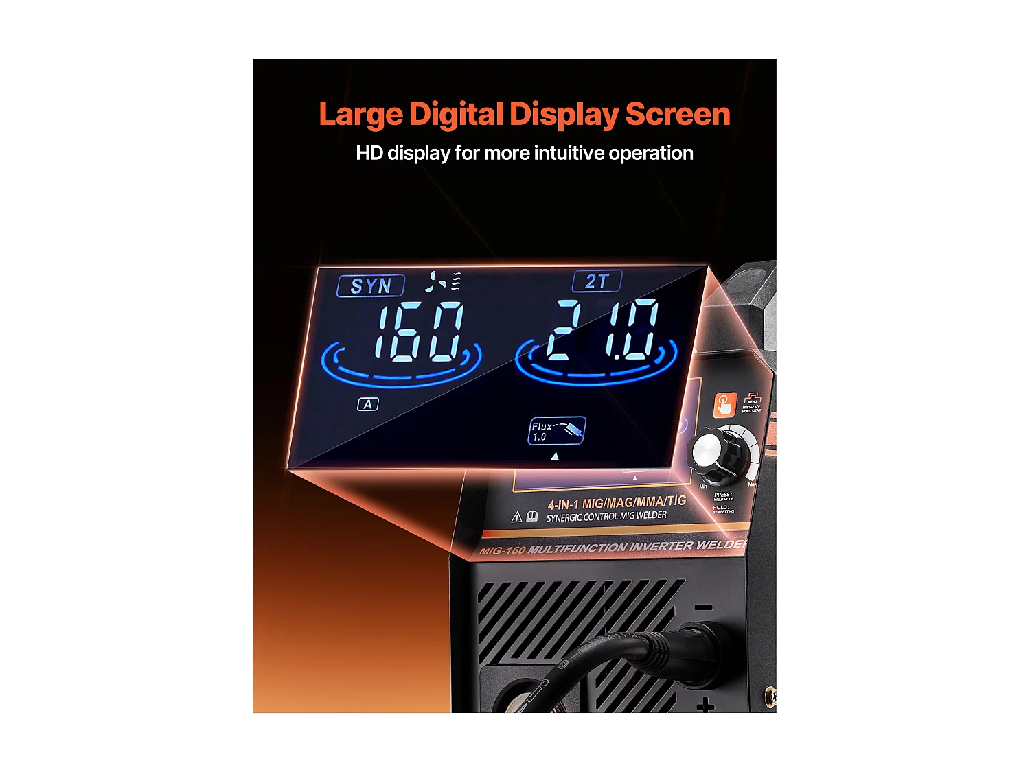MIG-Schweißgerät SucceBuy 4-in-1 160A: Mehrprozess-Schweißmaschine 4-in-1 MIG mit Gas/MIG mit Fülldraht/Stick/Lift TIG