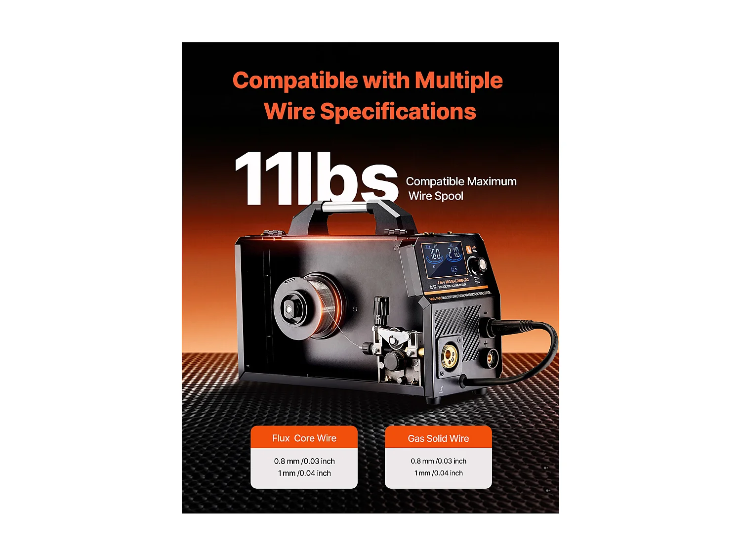 MIG-Schweißgerät SucceBuy 4-in-1 160A: Mehrprozess-Schweißmaschine 4-in-1 MIG mit Gas/MIG mit Fülldraht/Stick/Lift TIG