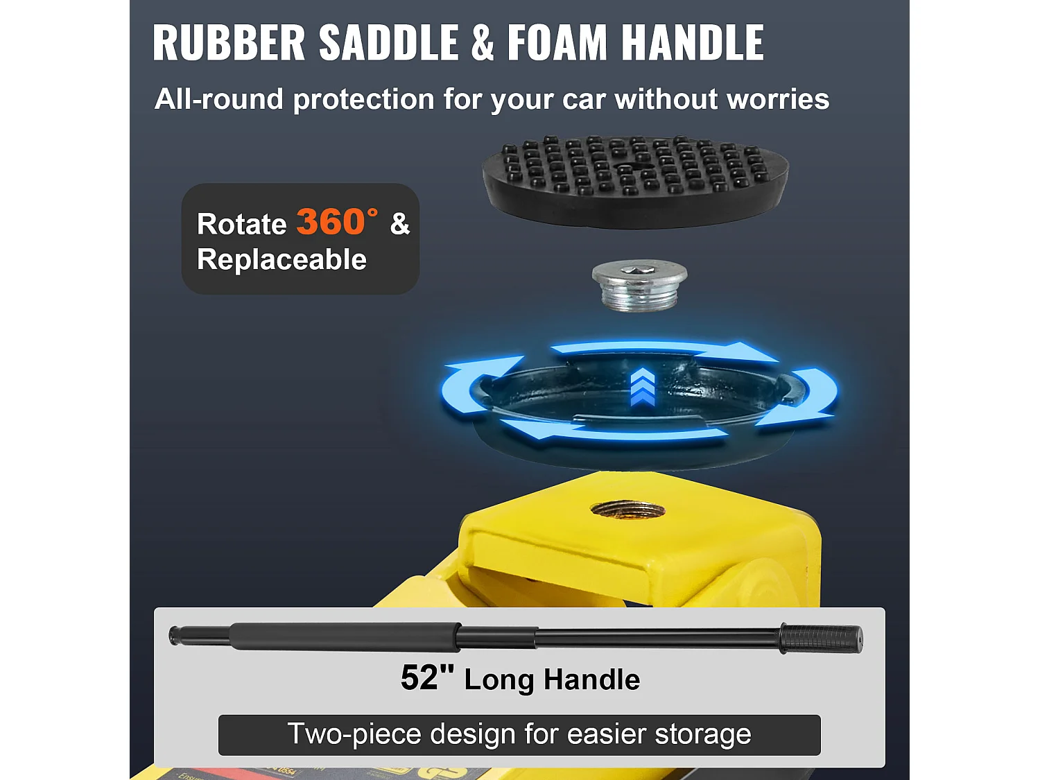 Cric Hydraulique SucceBuy Cric de Sol à Profil Bas de 4 Tonnes, Acier Robuste, Pompe à Double Piston