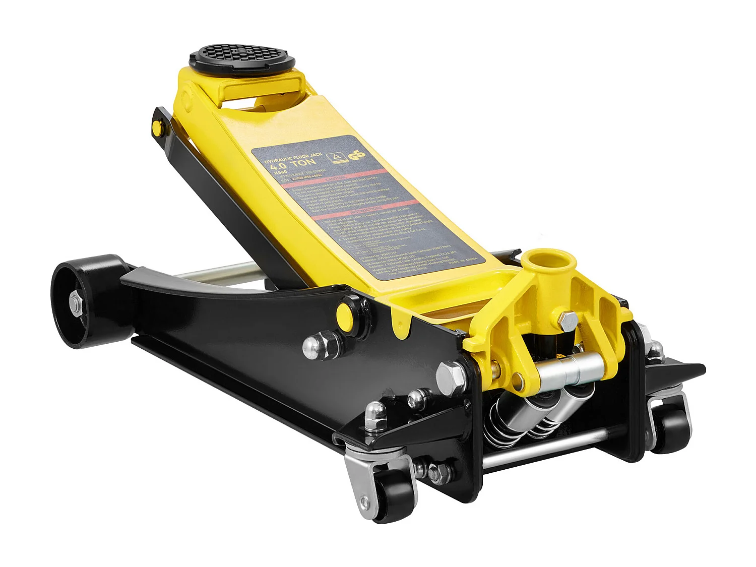 Cric Hydraulique SucceBuy Cric de Sol à Profil Bas de 4 Tonnes, Acier Robuste, Pompe à Double Piston