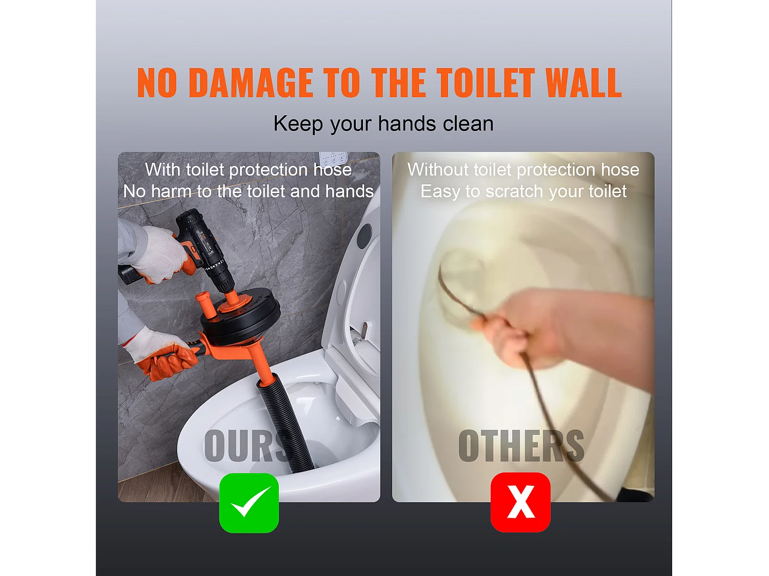 7,6M 0,6 Cm Świder do rur Spustowych, Ręczne Odblokowywanie Instalacji Hydraulicznych SucceBuy