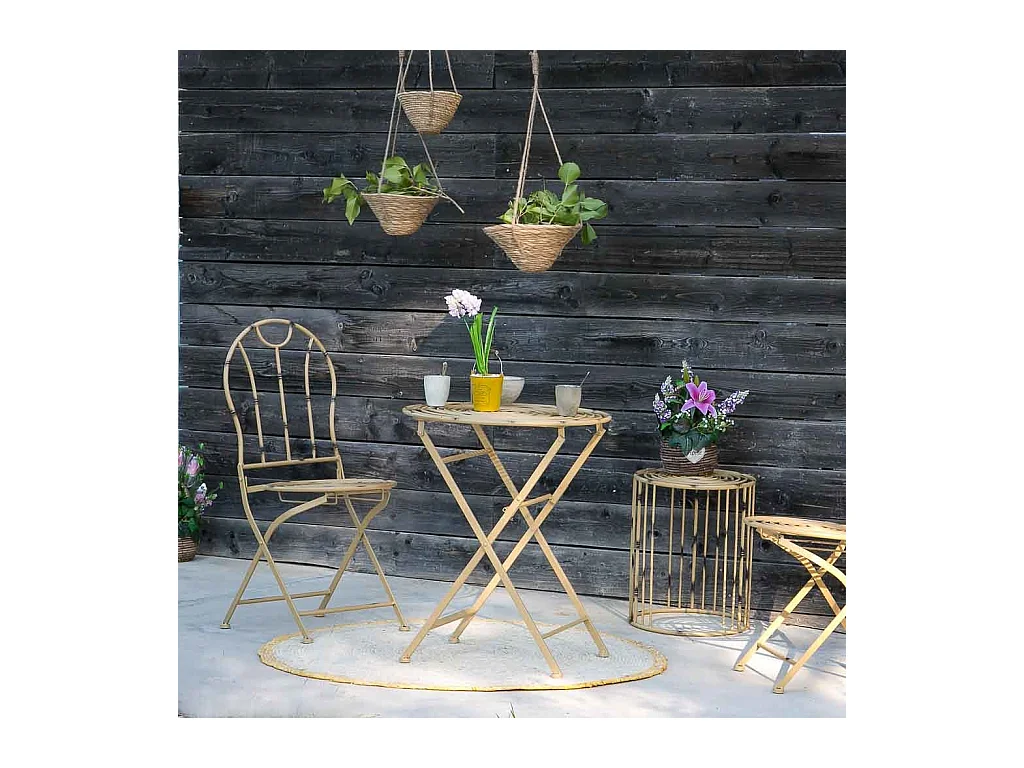 Cesta de cuerda con ramo de flores 31x25x36