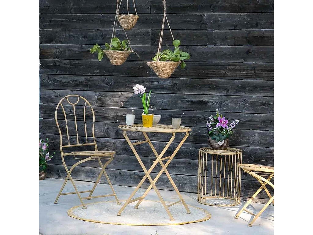 Cesta de corda com buquê de flores 31x25x36