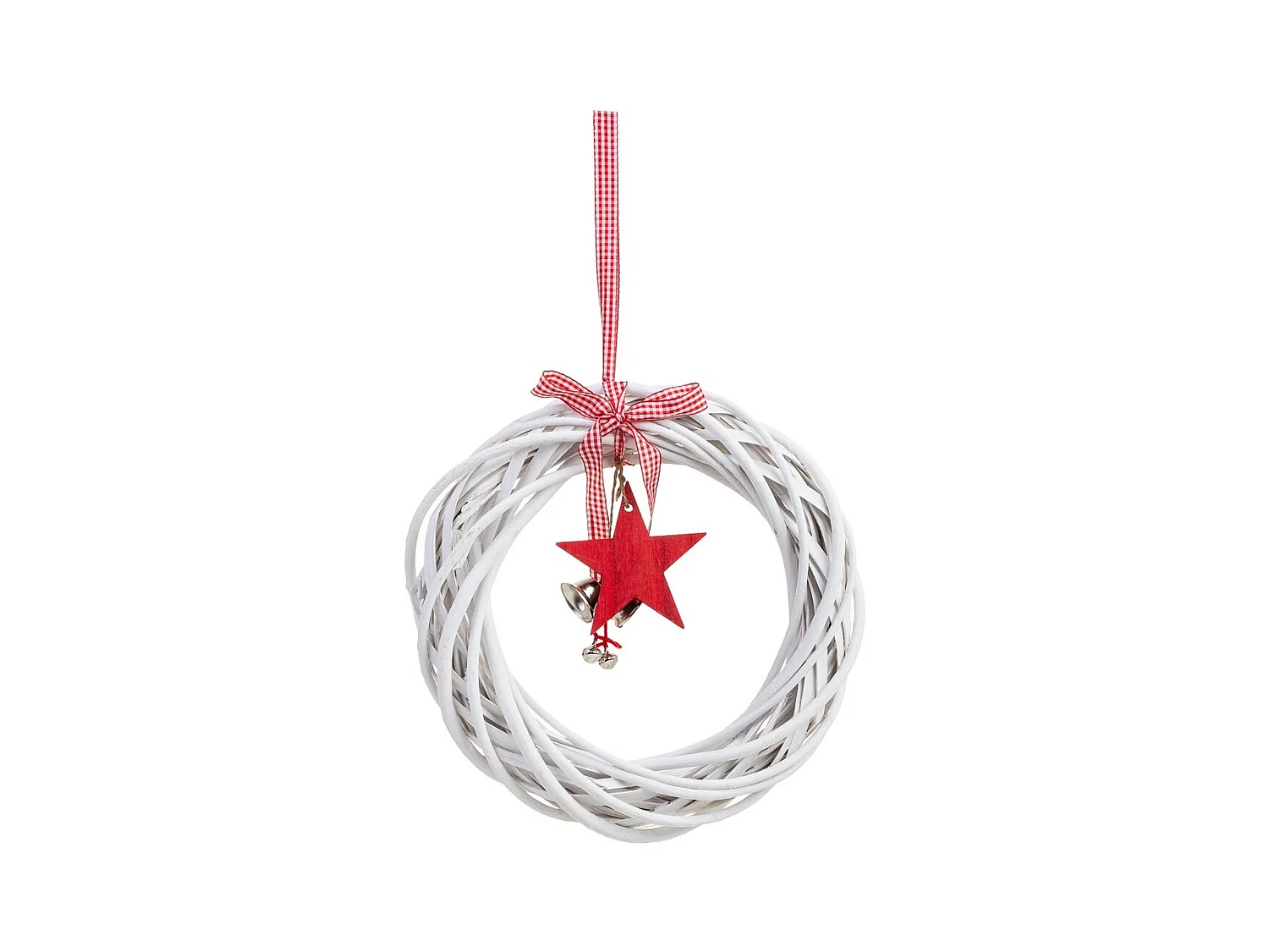 Decoração de grinalda de vime para pendurar D30x6h cm