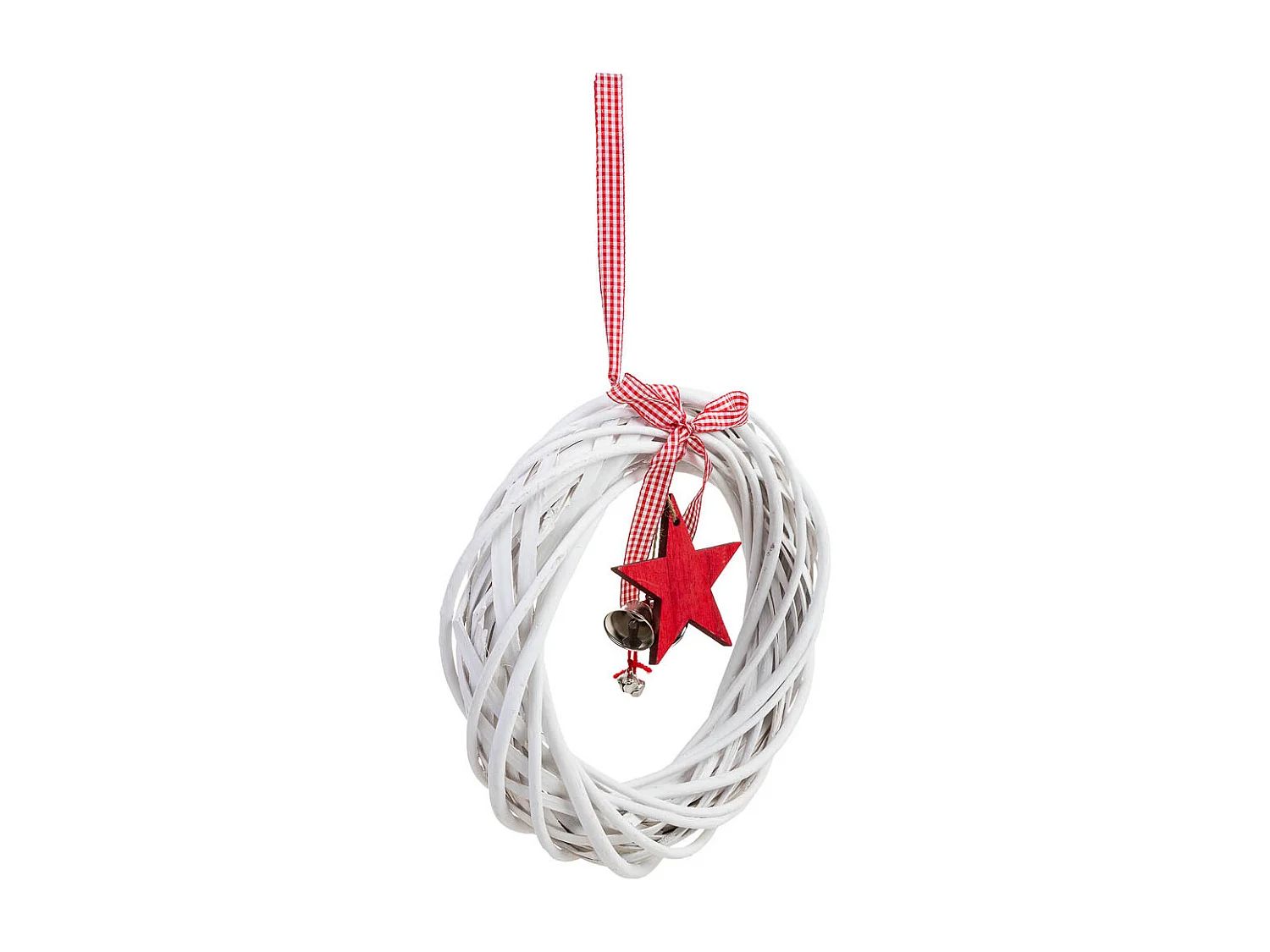 Decorazione ghirlanda in vimini da appendere D30x6h cm