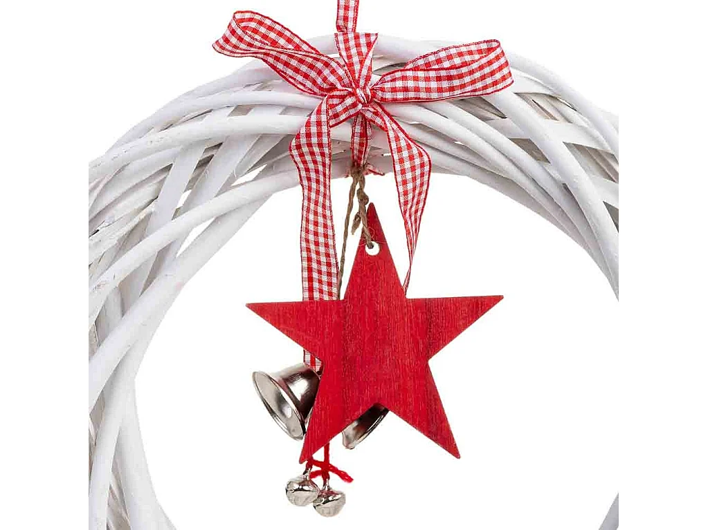 Decorazione ghirlanda in vimini da appendere D30x6h cm