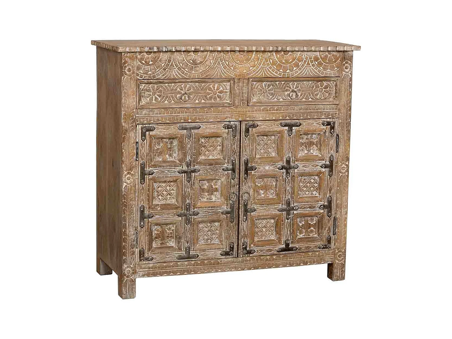 Console en bois marron 92x40x90h