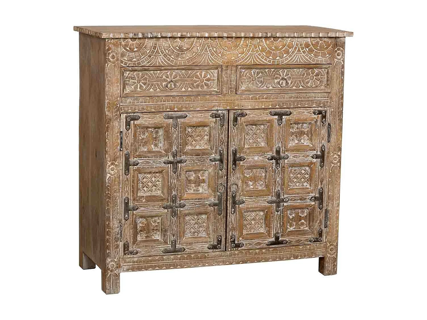 Console en bois marron 92x40x90h