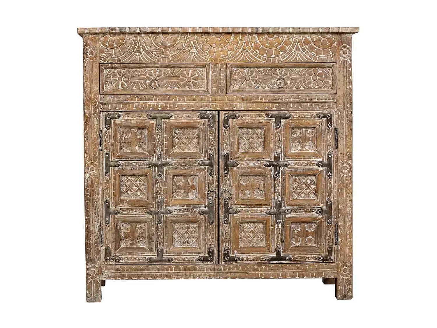 Console en bois marron 92x40x90h