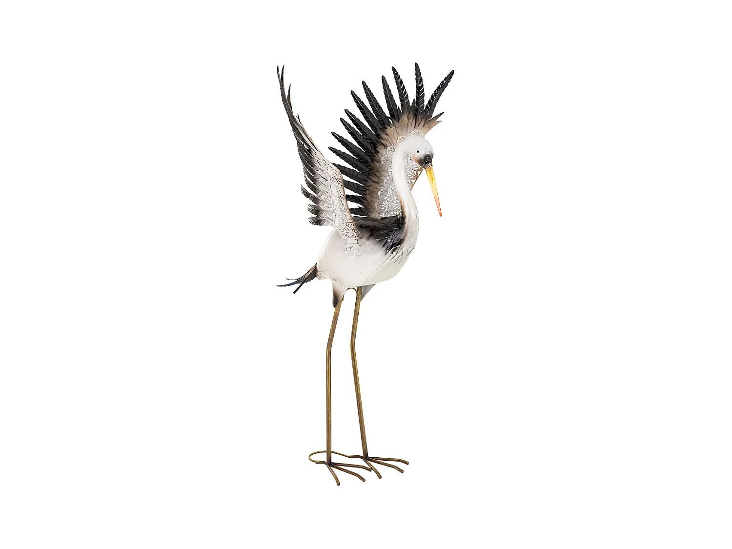 Pássaro decorativo em metal 65,41x46,36x96,52h cm