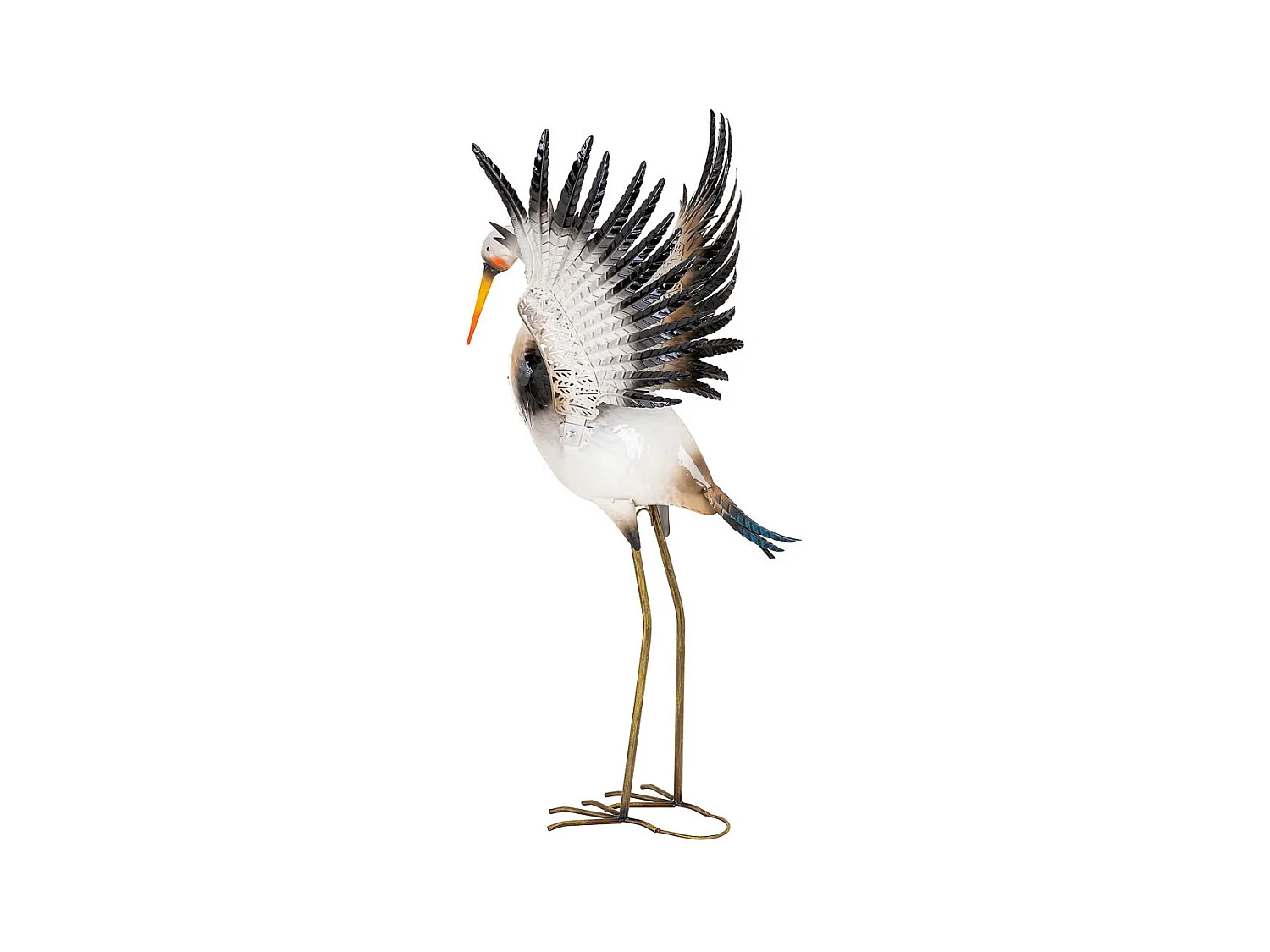 Pássaro decorativo em metal 65,41x46,36x96,52h cm