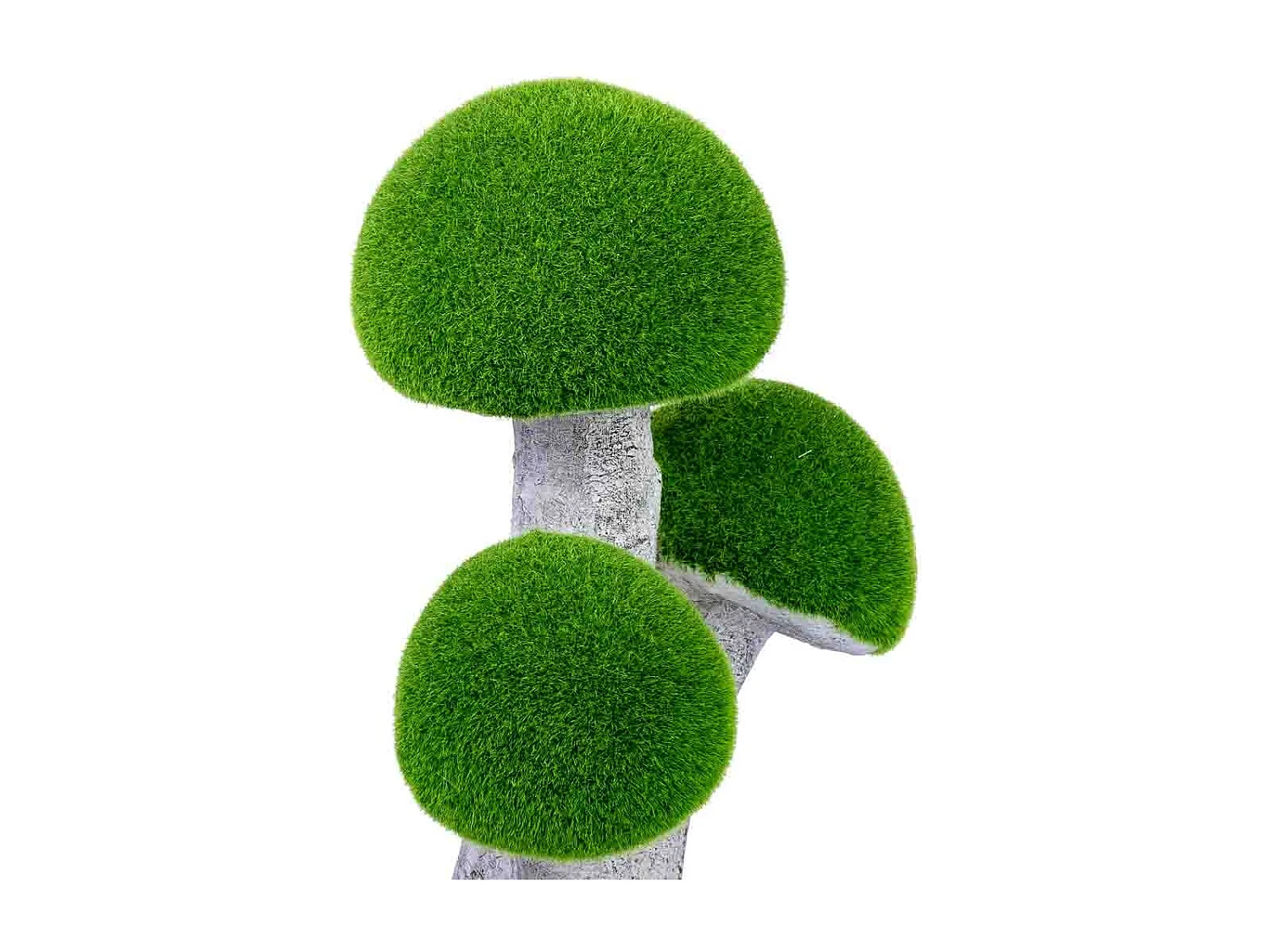 Figura de decoração em metal cogumelos 29x22,5x54h cm