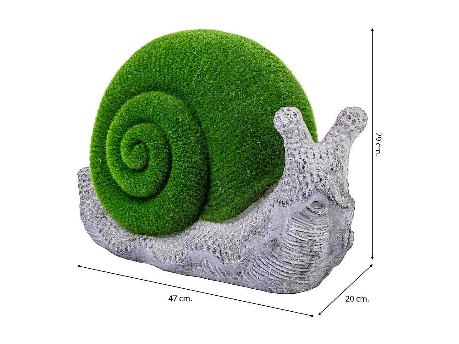 Schnecke Dekofigur 47x20x29h cm