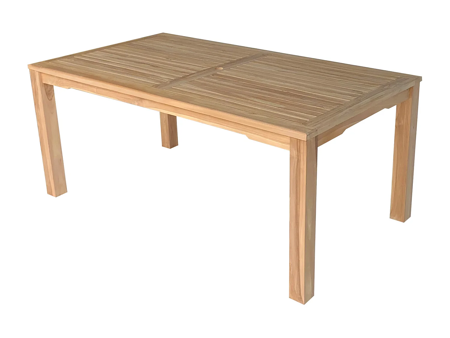 Salon de jardin en teck JAVA avec chaises en aluminium vert sauge - 8 places - HAPPY GARDEN