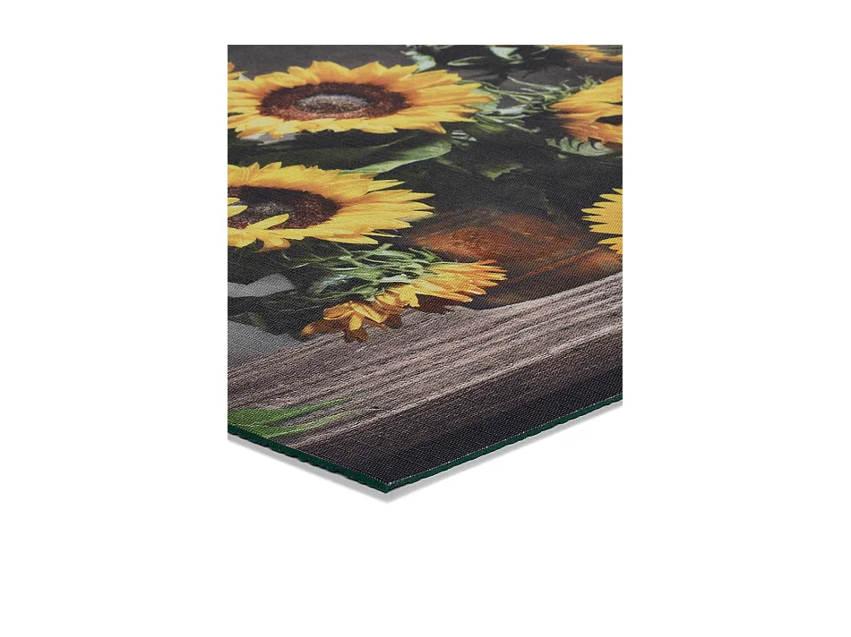 Tapete interior - Desenhos com flores - amarelo - 52 x 200 cm - RICCI