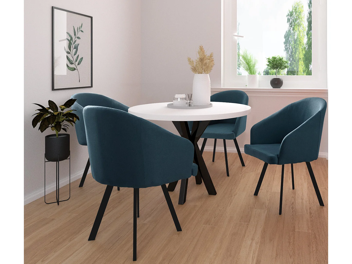 Barry | Chaise 2 PK Bleu