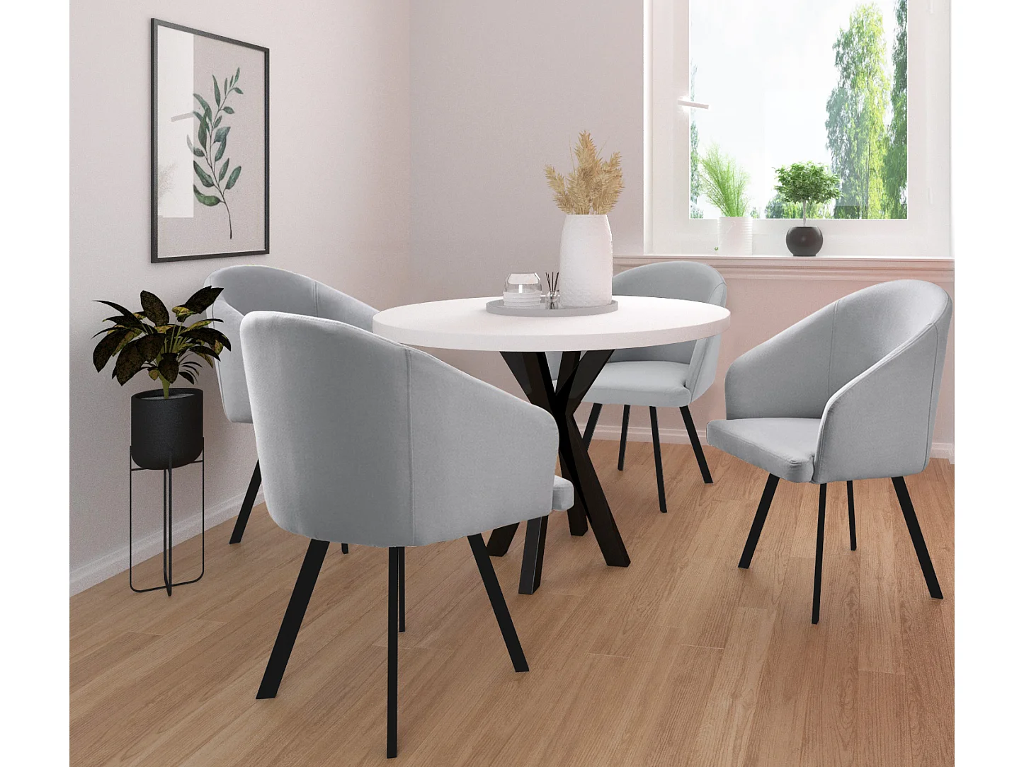 Barry Stuhl 2er-Pack Grau