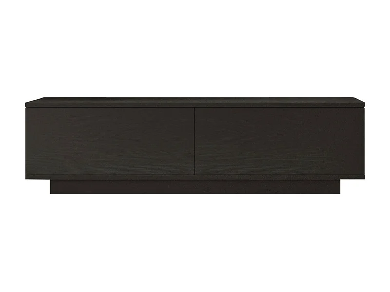 Joe - Meuble TV 2 portes en bois L140cm - Noir
