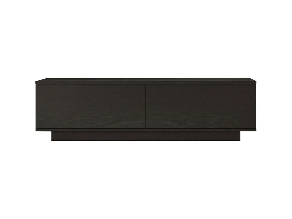 Joe - Meuble TV 2 portes en bois L140cm - Noir