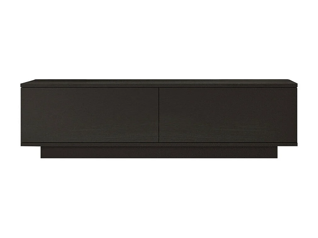 Joe - Meuble TV 2 portes en bois L140cm - Noir