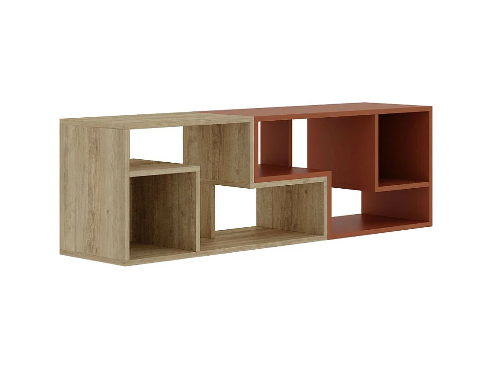Flex - Meuble TV modulable en bois L145cm - Terracotta