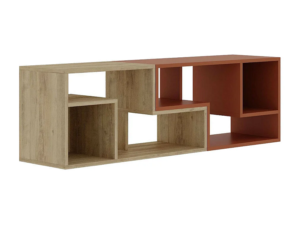 Flex - Meuble TV modulable en bois L145cm - Terracotta