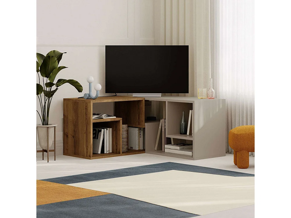 Flex - Meuble TV modulable en bois L145cm - Beige
