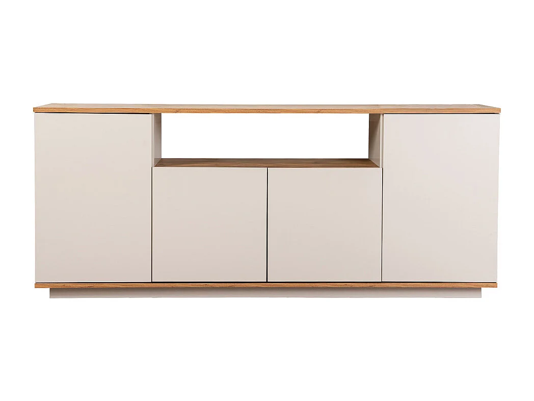Fritz - Buffet 4 portes en bois L180cm - Beige