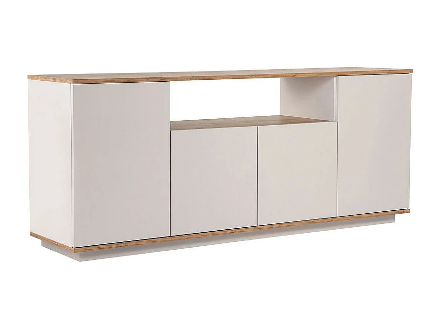Fritz - Buffet 4 portes en bois L180cm - Beige