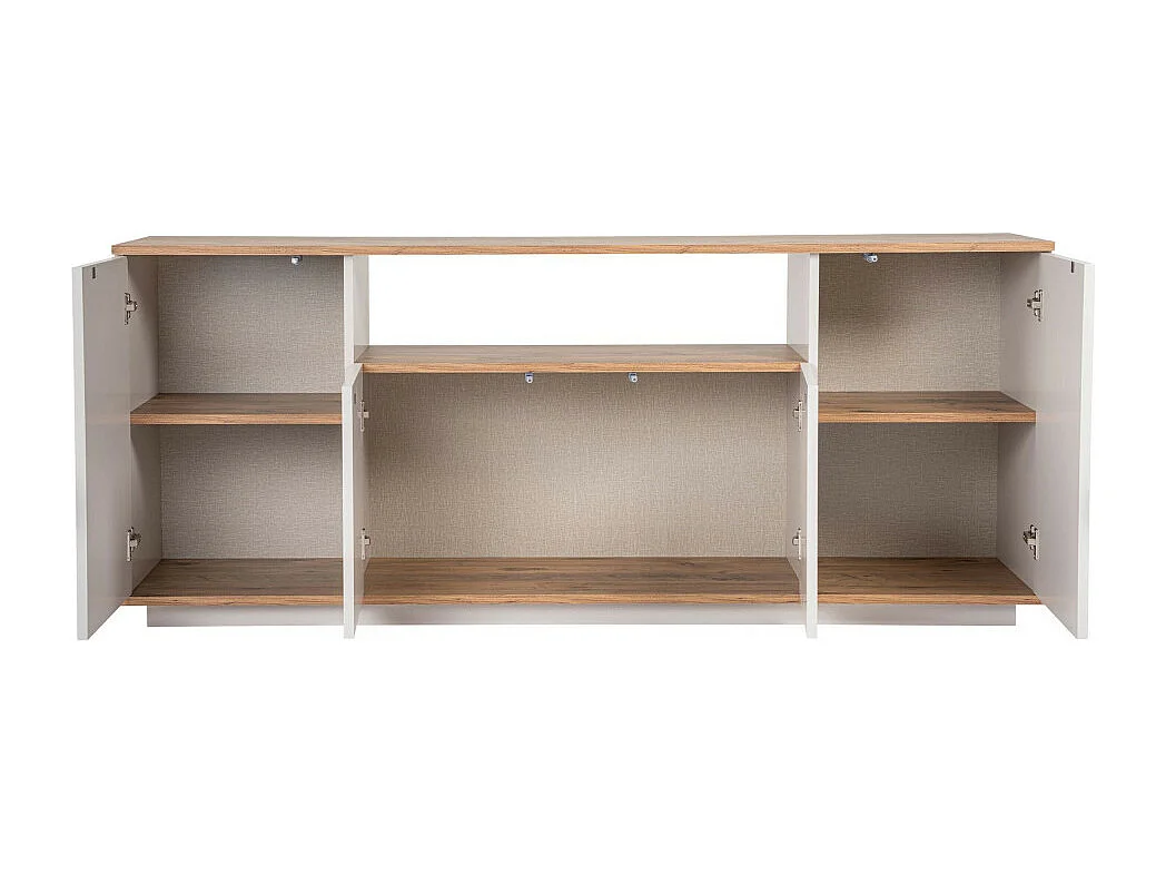 Fritz - Buffet 4 portes en bois L180cm - Beige