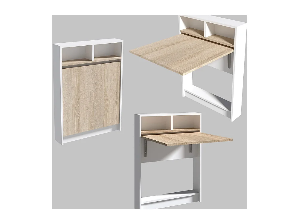 Brock - Table à manger rétractable 2 personnes en bois - Bois clair