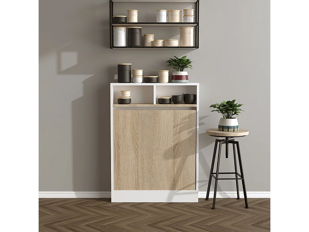 Brock - Table à manger rétractable 2 personnes en bois - Bois clair