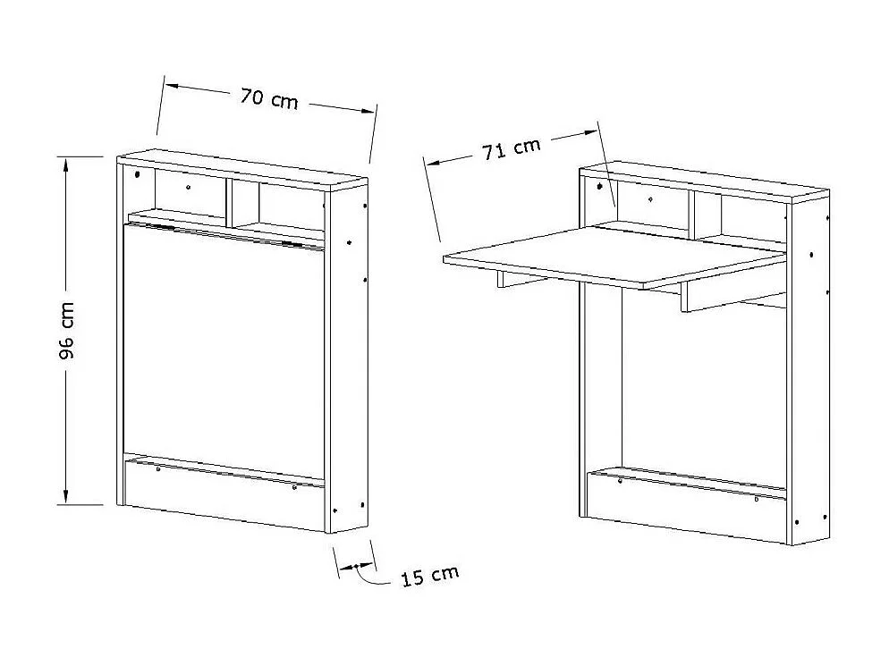 Brock - Table à manger rétractable 2 personnes en bois - Bois clair