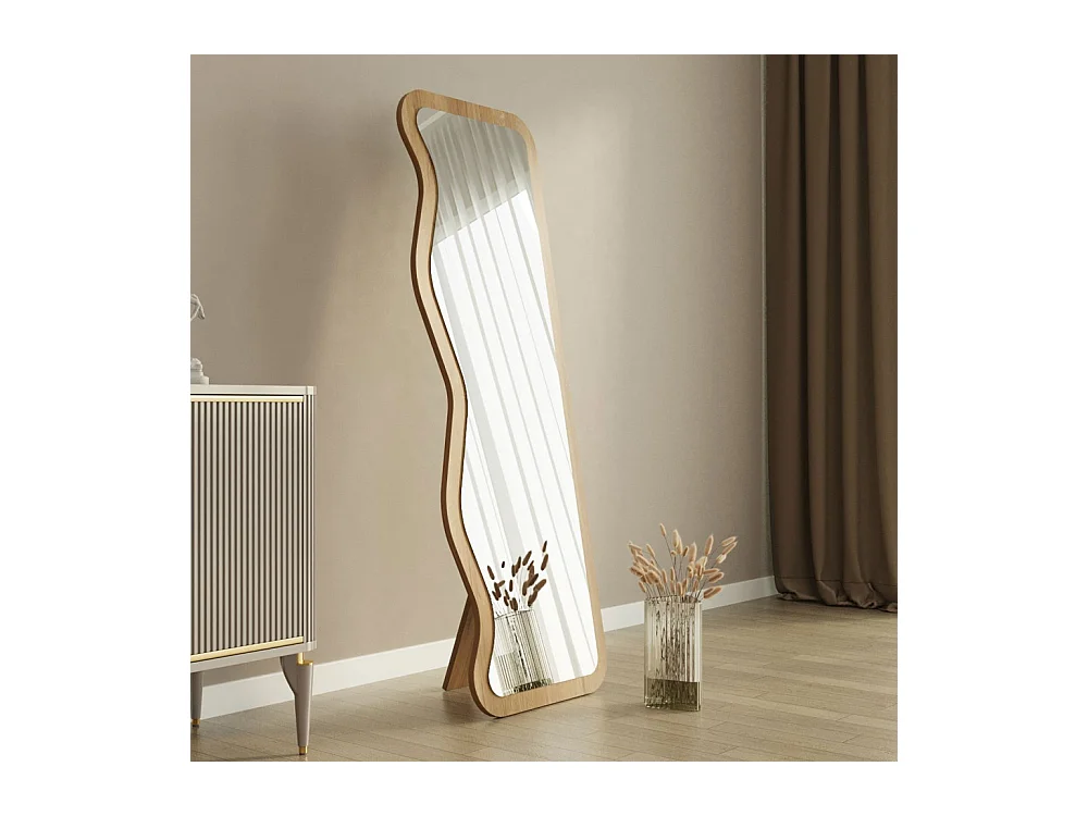 Ronda - Miroir sur pieds en bois 50x160cm - Bois clair