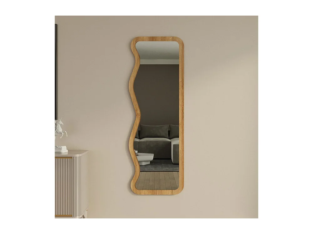 Ronda - Miroir sur pieds en bois 50x160cm - Bois clair