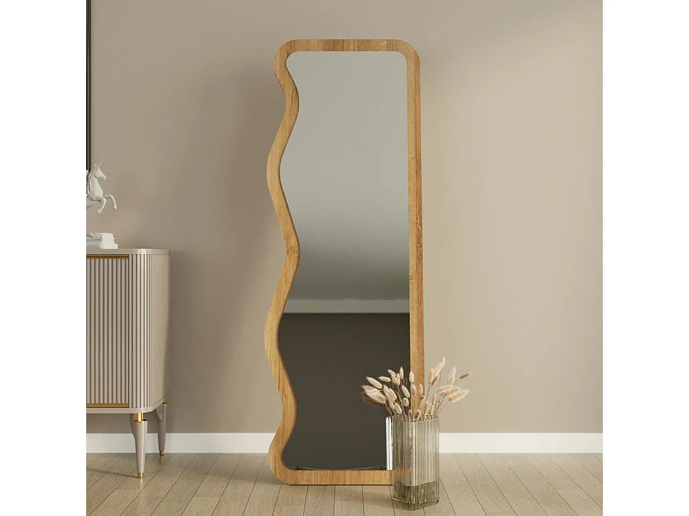 Ronda - Miroir sur pieds en bois 50x160cm - Bois clair