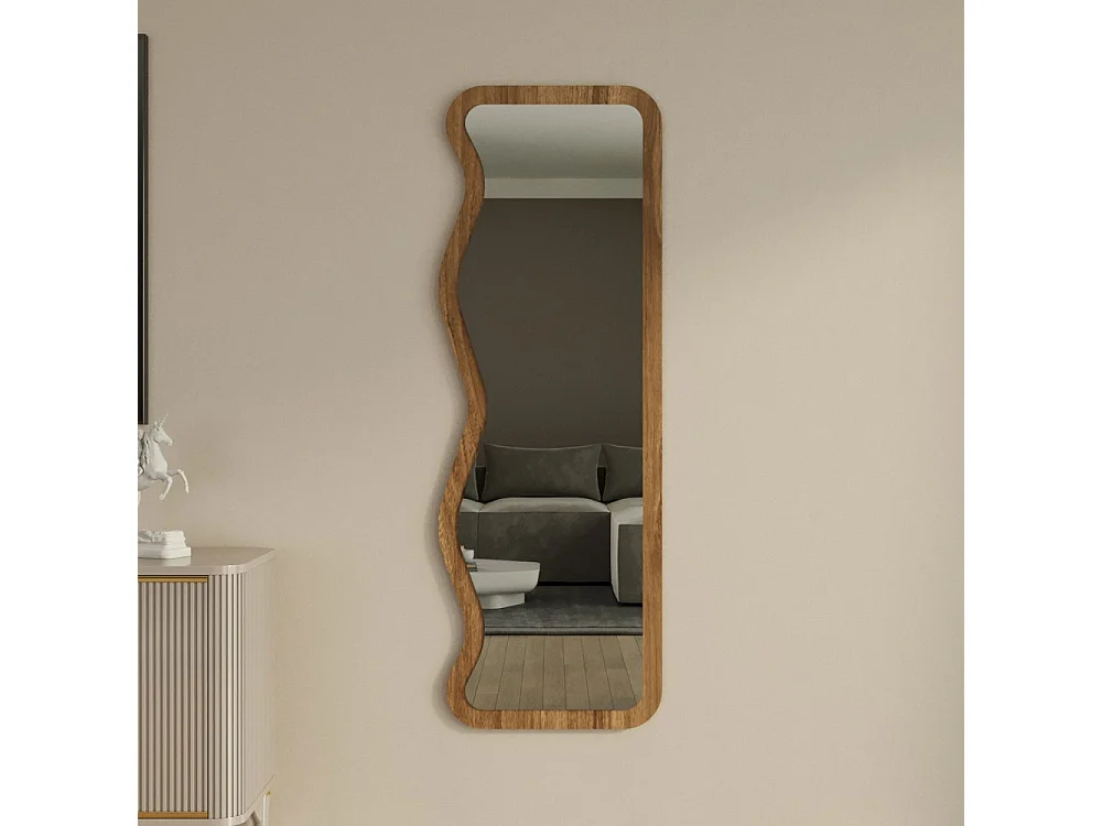Ronda - Miroir sur pieds en bois 50x160cm - Bois foncé