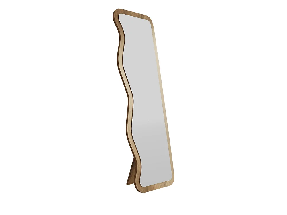Ronda - Miroir sur pieds en bois 50x160cm - Bois foncé