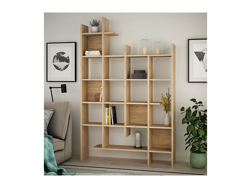 Mako - Étagère en bois H188cm - Bois clair