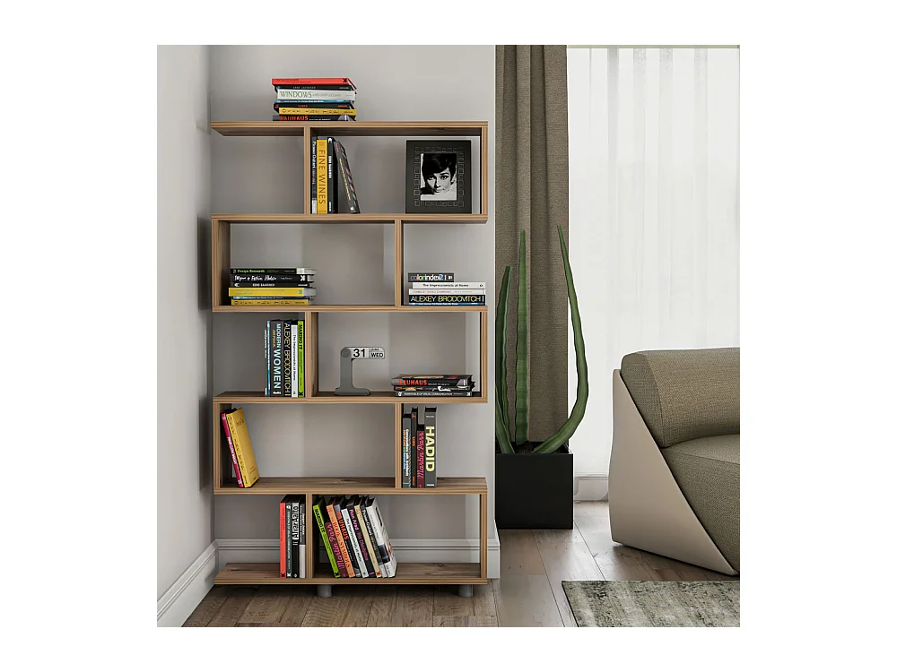 Elio - Étagère en bois H156cm - Bois clair