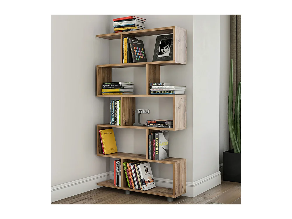 Elio - Étagère en bois H156cm - Bois clair