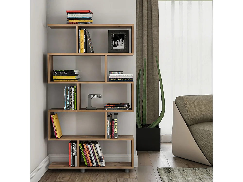 Elio - Étagère en bois H156cm - Bois clair