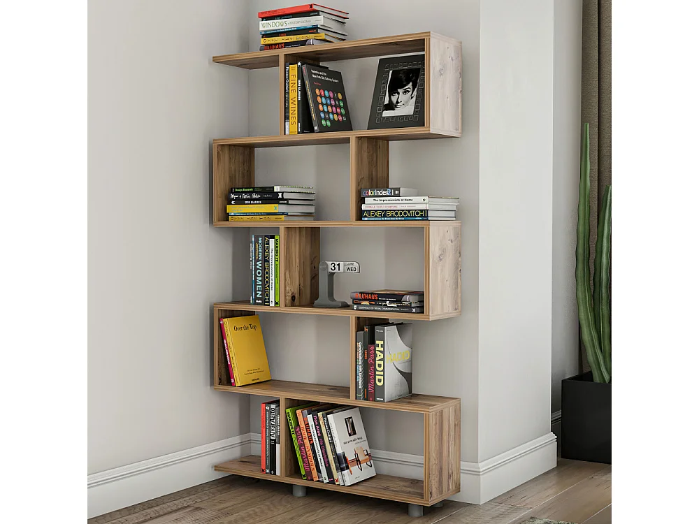 Elio - Étagère en bois H156cm - Bois clair