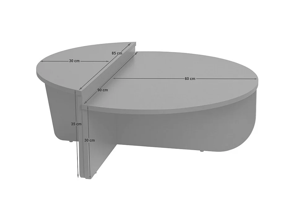 Asya - Lot de 2 tables basses effet travertin - Beige