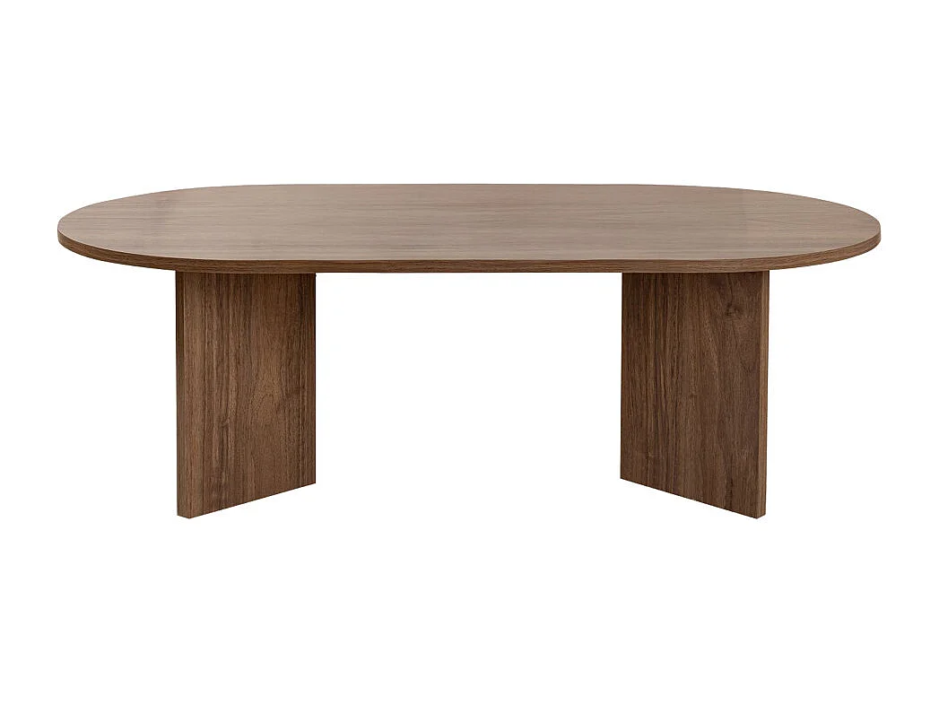 Sam - Table basse ovale en bois 119x60cm  - Bois foncé