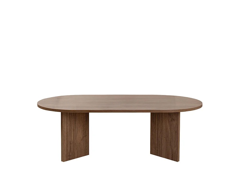 Sam - Table basse ovale en bois 119x60cm  - Bois foncé