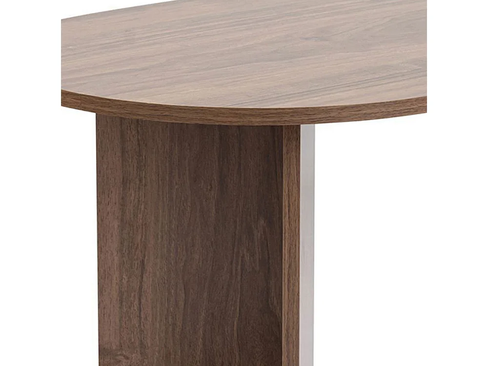Sam - Table basse ovale en bois 119x60cm  - Bois foncé