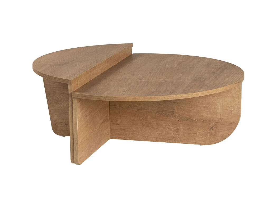 Asya - Lot de 2 tables basses en bois - Bois clair