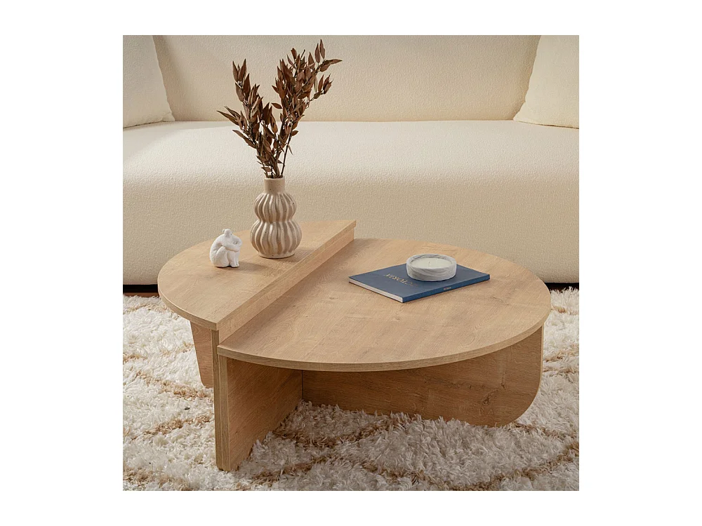 Asya - Lot de 2 tables basses en bois - Bois clair