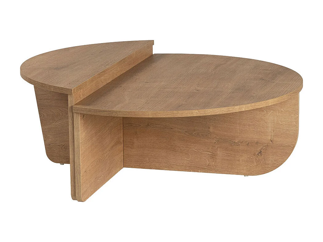 Asya - Lot de 2 tables basses en bois - Bois clair